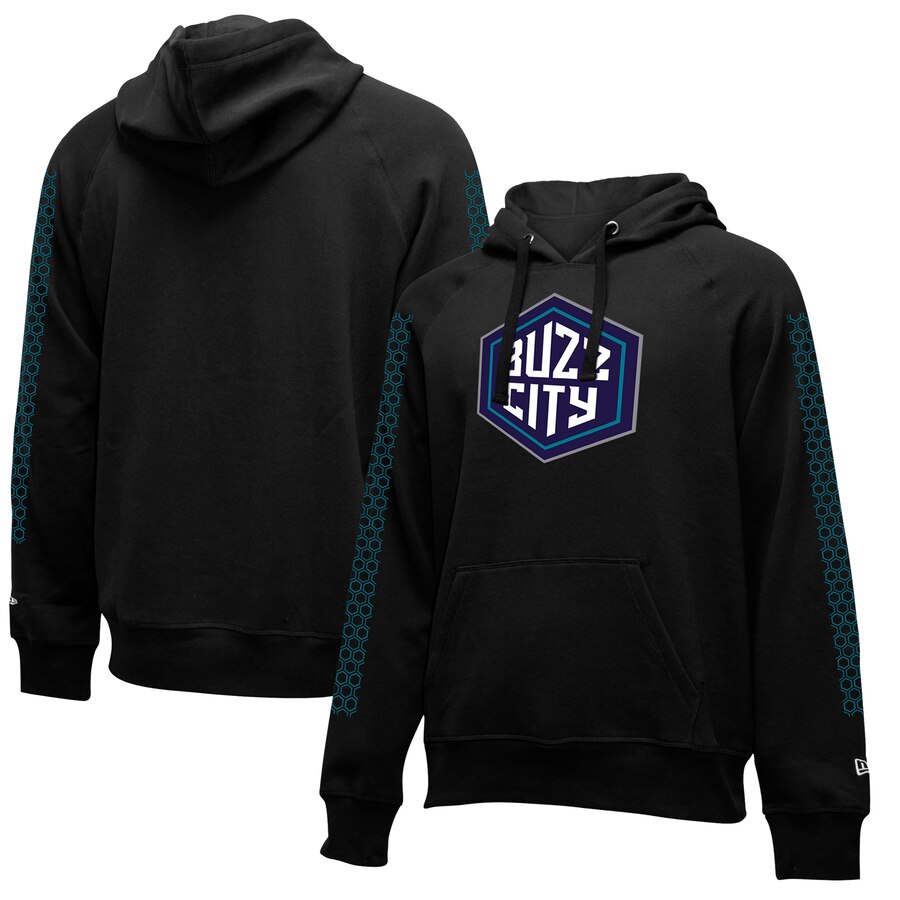 NBA Charlotte Hornets New Era 201920 City Edition Pullover Hoodie Black->cleveland cavaliers->NBA Jersey